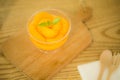 Orange cream pannacotta pudding cup