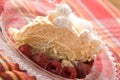 Orange Creamsicle Pie and Raspberries Royalty Free Stock Photo