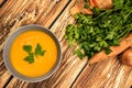 Orange creamy yams soup