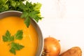 Orange creamy yams soup
