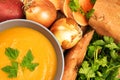 Orange creamy yams soup