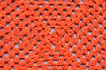 Orange crochet napkin Royalty Free Stock Photo