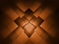 Orange cubes background rendered Royalty Free Stock Photo