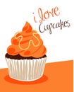 Orange cupcake