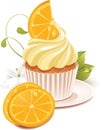 Orange cupcake Royalty Free Stock Photo