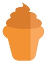 Orange cupcake, icon