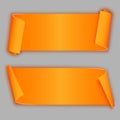 Orange curved banners