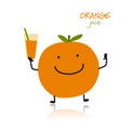 Orange, cute character for your design