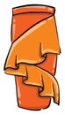 Orange dancing skirt, illustration, vector