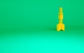 Orange Dart arrow icon isolated on green background. Minimalism concept. 3d illustration 3D render
