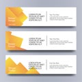 Orange design banner, three models, Basic RGB Royalty Free Stock Photo