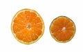 Orange detail cutting on white background Royalty Free Stock Photo