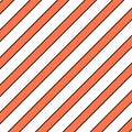 Orange diagonal minimalist stripes on a white background. Simple stripes for design of takanin, wall-paper, texture Royalty Free Stock Photo
