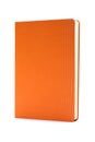 Orange diary isolated on white background