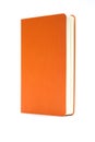 Orange diary isolated on white background