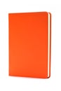 Orange diary isolated on white background