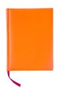 Orange diary on white background