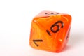 Orange dice Royalty Free Stock Photo