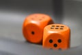 Orange dice Royalty Free Stock Photo