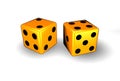 Orange Dice Royalty Free Stock Photo