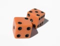 Orange dice Royalty Free Stock Photo