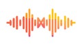 Orange Digital Audio Waveform Graphic, vector design Generative AI Royalty Free Stock Photo