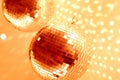 Orange disco globes