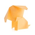 Orange dog of origami.