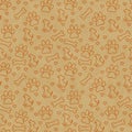 Orange Doggy Tile Pattern Repeat Background