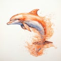 Orange Dolphin Jumping: Realism Wall Art By Meredith Marsone And Dan Witz