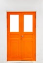 Orange door Royalty Free Stock Photo