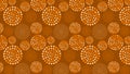 Orange Dotted Concentric Circles Pattern Graphic Royalty Free Stock Photo