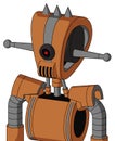 Orange Droid With Droid Head And Speakers Mouth And Black Cyclops Eye And Three Spiked Royalty Free Stock Photo