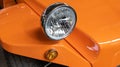 Orange dune buggy car headlamp front retro vintage vehicle