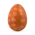 Orange easter egg isolated on white