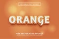 Orange Editable Text Effect Royalty Free Stock Photo