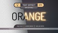Orange - Editable Text Effect, Font Style Royalty Free Stock Photo