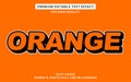 Orange editable text effect Royalty Free Stock Photo