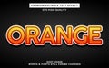 Orange editable text effect Royalty Free Stock Photo