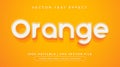 Orange editable text effect style template Royalty Free Stock Photo