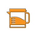 Orange Electric kettle icon isolated on white background. Teapot icon. Vector Royalty Free Stock Photo