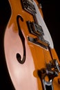 Orange electrical guitar