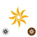 Orange elegant sun logo