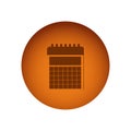 orange emblem calendar icon Royalty Free Stock Photo
