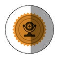 orange emblem computer camera icon Royalty Free Stock Photo