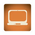 orange emblem laptop icon