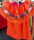 Orange Embroidered Blouse