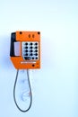 Orange emergency phone