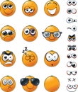 Orange Emoticon Set