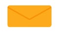 Orange Envelope Icon, symbolizing alert and message, vector design Generative AI Royalty Free Stock Photo